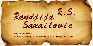 Ranđija Samailović vizit kartica
